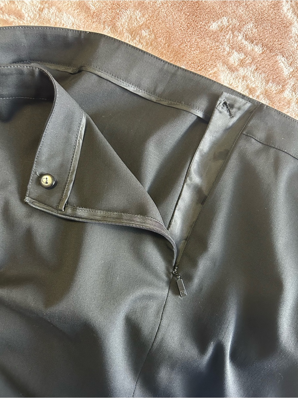 Lafayette 148 New York Bleeker Wool Black Trousers Sz 16 - Picture 12 of 13